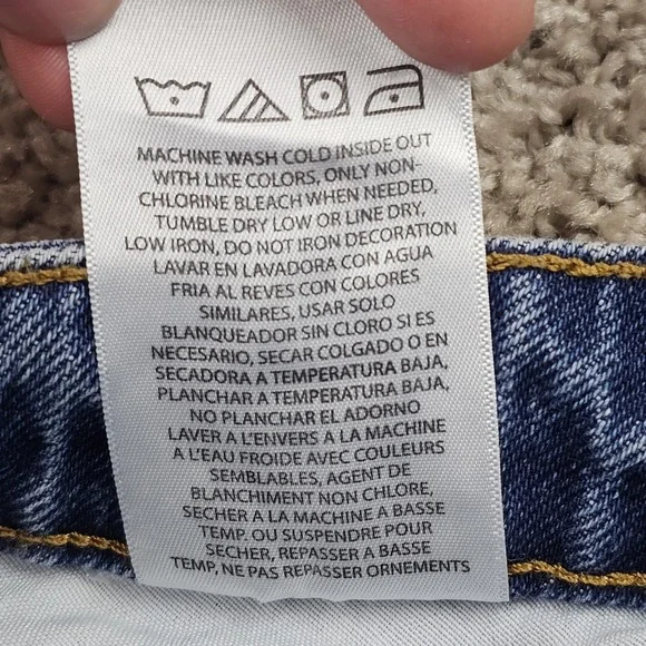 Wrangler High Rise Fierce Flare Denim Jeans Women 12 (Actual 32x31) Blue Stretch - Picture 8 of 8